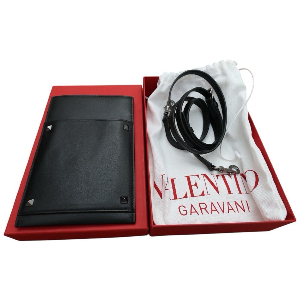 VALENTINO GARAVANI Rockstud Leather Phone Case Crossbody - Picture 2 of 15